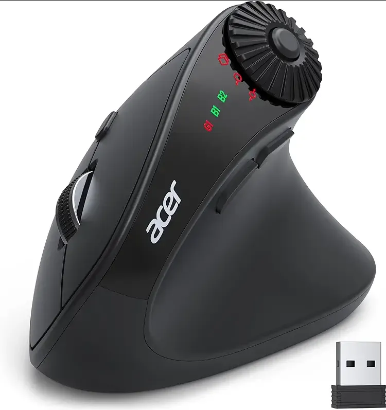 Acer Acer Ergonomic Wireless Vertical Mouse with Side Scroll Wheel