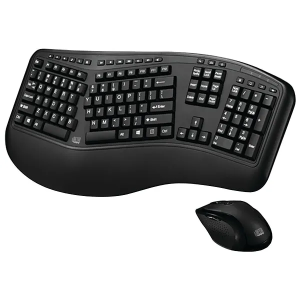 Adesso WKB-1500GB Tru-Form Media 1500 Wireless Ergonomic Keyboard and Laser Mouse