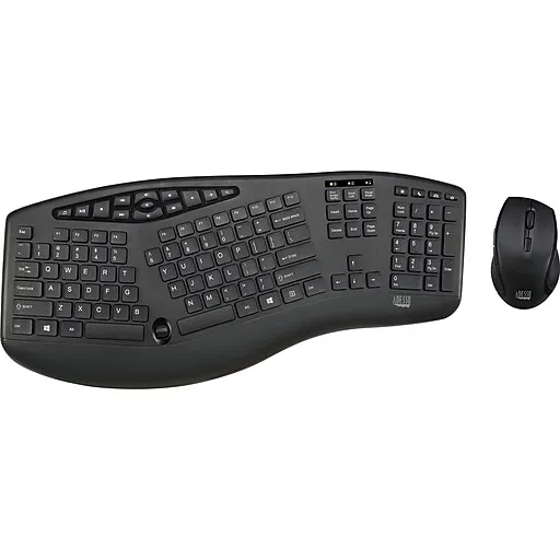 Adesso WKB-1600CB TruForm Wireless Ergonomic Keyboard and Optical Mouse