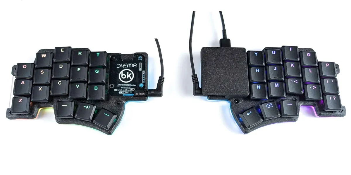 Bastard Keyboards Dilemma (3x5+3) Assembled
